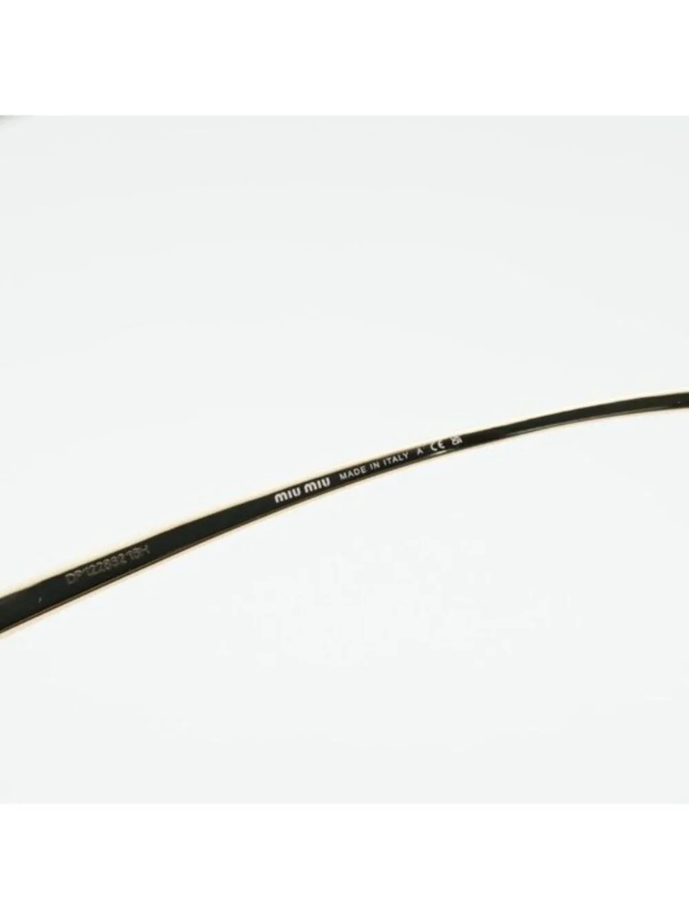 Miu Miu MUA55S 5AK10R Sunglasses Gold Geometric Frame, Yellow Lenses